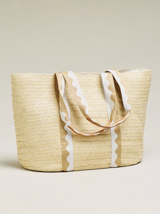 Shiraleah Handbags - Shiraleah Marbella Straw Tote NWT